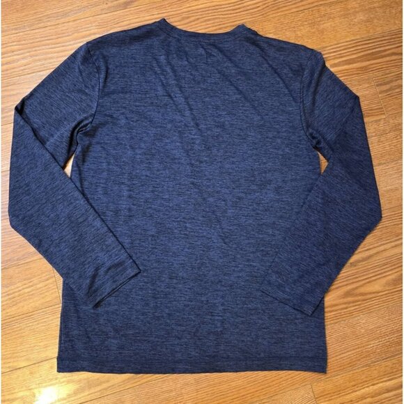 Majestic Seattle Seahawks Shirt Mens Size M Heathered Blue Long Sleeve Cool Base - Picture 8 of 8